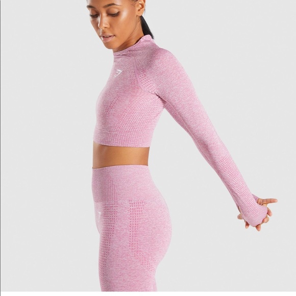 Gymshark Top Size Small in Dusky Pink Marl - Picture 4 of 7